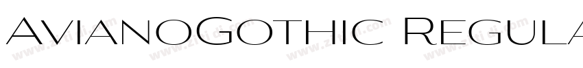 AvianoGothic Regular字体转换
